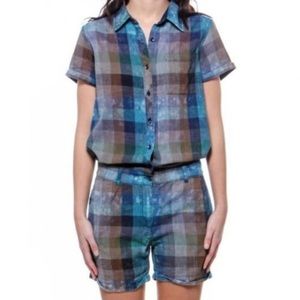 COPY - Chip Foster Emerald multicolor XL romper euc